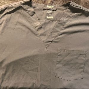 Landau Men’s 7489 XLG - Steel Grey 5 Pocket Scrub Top